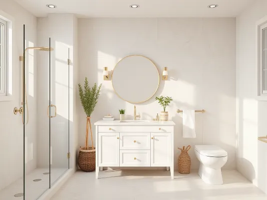 Bathroom renovation with new fixtures